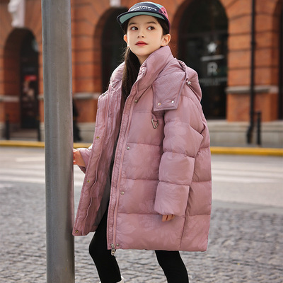 儿童羽绒服女童中长款2025新款女孩子中大童冬季韩版加厚免洗外套