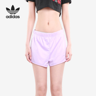 女子复古针织运动短裤 三叶草夏季 DV2558 阿迪达斯正品 Adidas