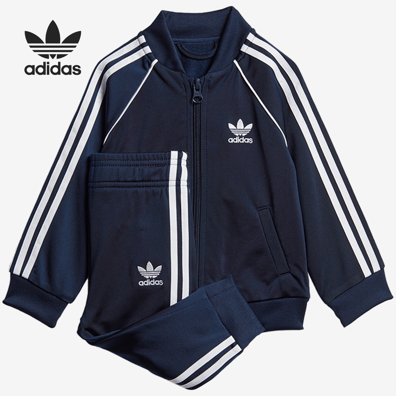 阿迪达斯三叶草小童休闲运动套装