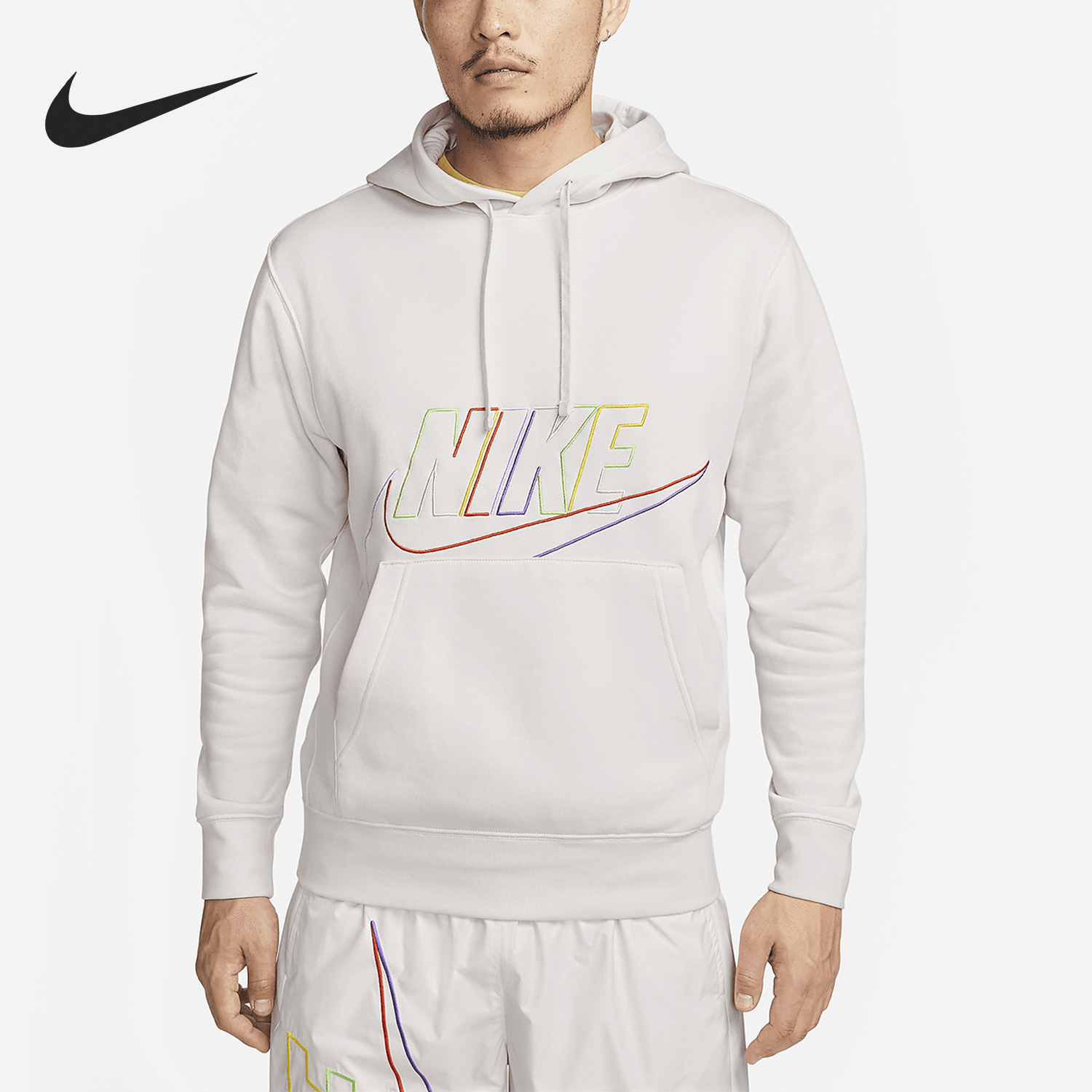 Nike/耐克正品春季新款男子运动拼接加绒连帽卫衣DX0542-030