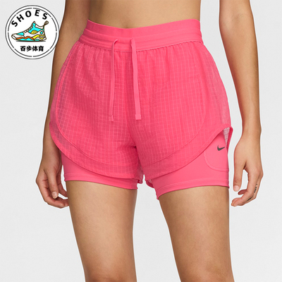 耐克女士跑步二合一运动短裤