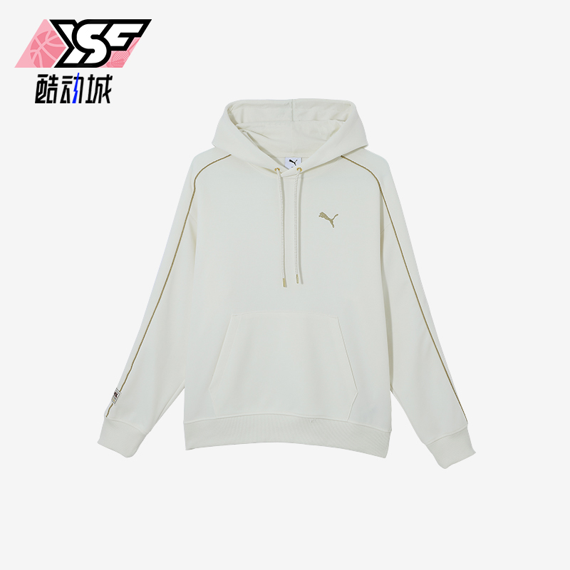 彪马男士刺绣保暖连帽针织卫衣