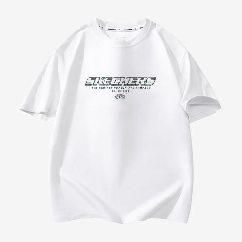 Skechers斯凯奇正品男女轻便舒适日常出行运动T恤L225U164-0136