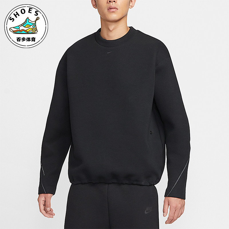 Nike/耐克正品2025 Tech男士耐穿针织圆领宽松休闲卫衣HV6538-010