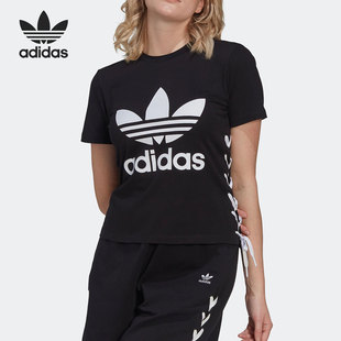 女子运动短袖 Adidas 新款 三叶草夏季 T恤HS2599 阿迪达斯正品