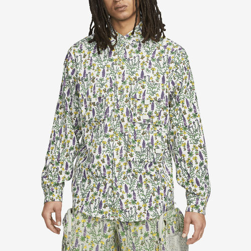 Nike耐克正品户外工装FLORAL男翻领长袖休闲运动衬衫DN3941-072