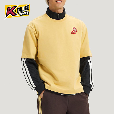 Adidas/阿迪达斯正品2025男女运动圆领套头宽松休闲短袖KQ5099