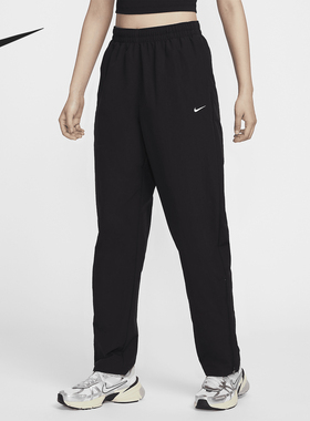 Nike/耐克正品新款女士透气高腰宽松运动休闲梭织长裤FV7639-010