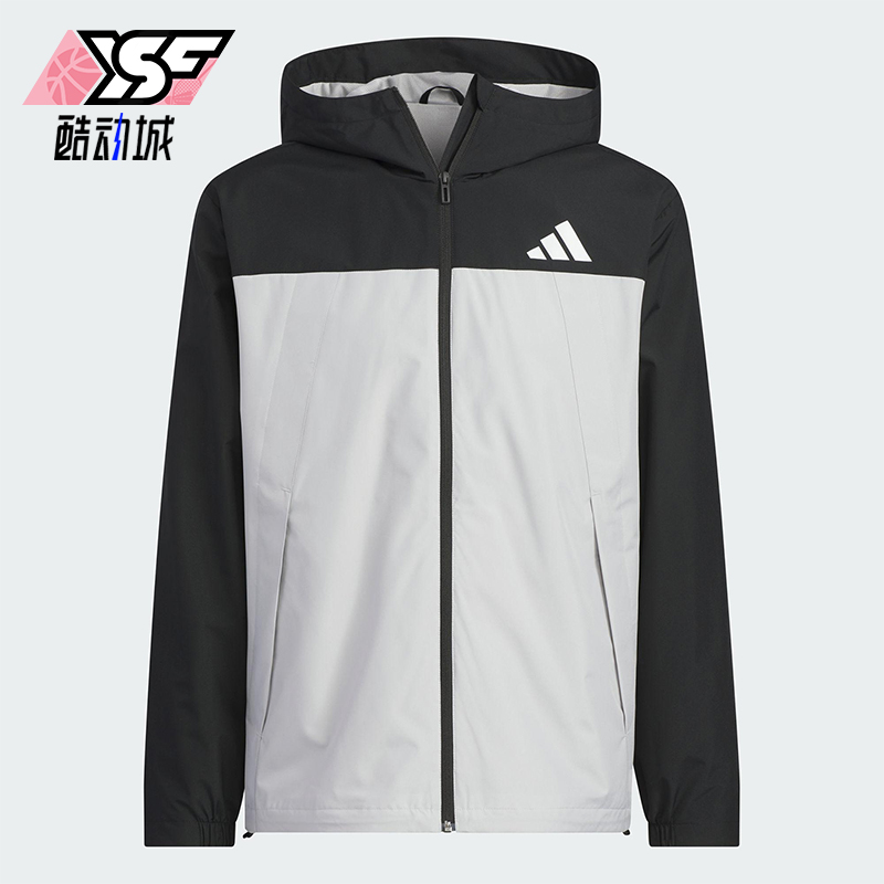 Adidas/阿迪达斯正品2025新款男女同款拼接运动休闲外套KB1753