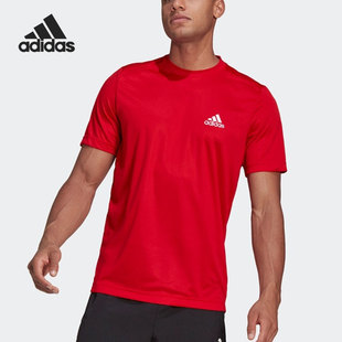 休闲男子透气运动T恤短袖 Adidas 新款 夏季 GM2108 阿迪达斯正品