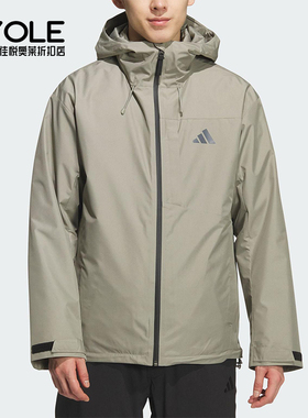 Adidas/阿迪达斯正品2025男士连帽保暖三合一羽绒内胆外套KQ5502