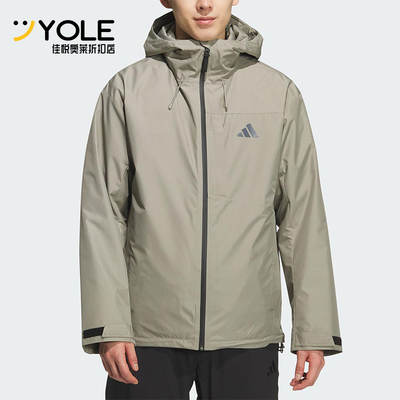 Adidas/阿迪达斯正品2025男士连帽保暖三合一羽绒内胆外套KQ5502