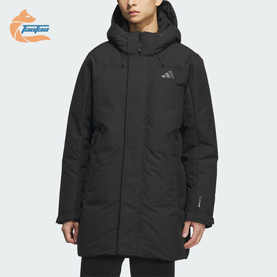 Adidas/阿迪达斯正品2025秋季款男士休闲连帽保暖羽绒服KC2512