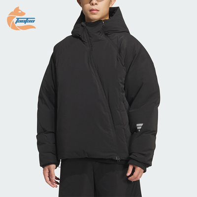 Adidas/阿迪达斯正品2025秋季款男士日常保暖连帽羽绒服KC2576
