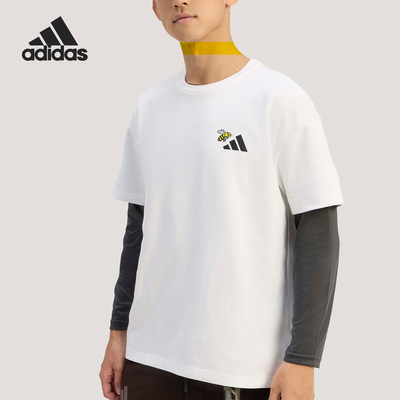 Adidas/阿迪达斯正品2026年男女款圆领经典运动宽松短袖KG3846