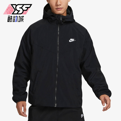 Nike/耐克正品秋冬男士加绒经典运动保暖宽松连帽外套FB8619-010