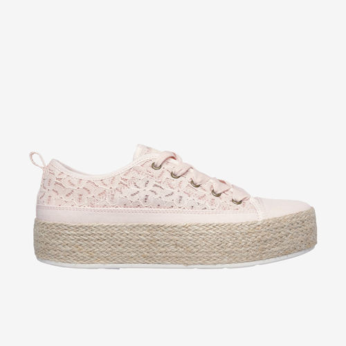 Skechers斯凯奇正品Bob's女款低帮舒适运动休闲帆布鞋114008-BLSH