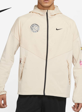 Nike/耐克正品男子连帽梭织印花跑步运动夹克外套 DO6975-206