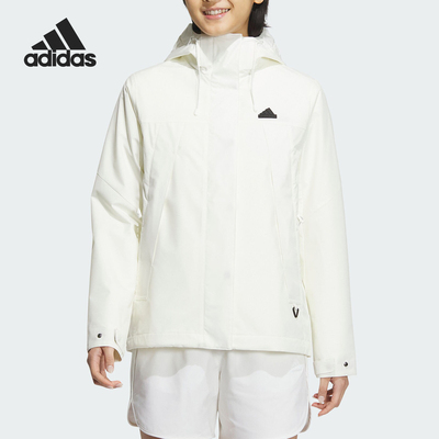 Adidas/阿迪达斯正品新款女士三合一运动加绒连帽外套JF6659