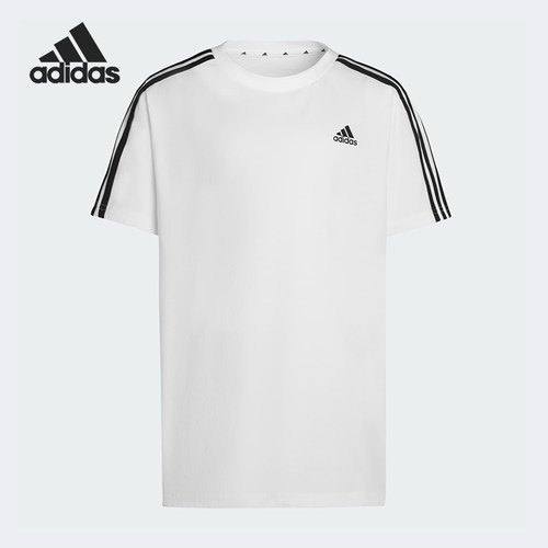 Adidas/阿迪达斯正品夏季大童运动圆领经典针织柔软短袖T恤KT9185