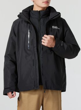 Jack wolfskin/狼爪正品户外男士三合一冲锋衣A61858A-6000