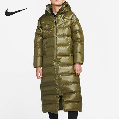 Nike/耐克正品女子长款休闲保暖防风连帽羽绒服 DH4082-222