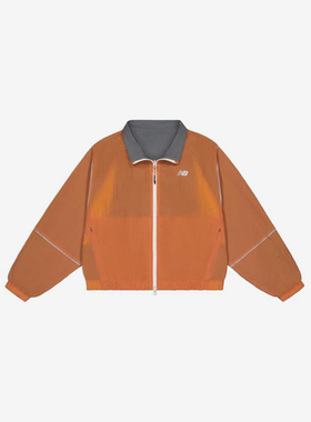 New Balance/NB正品2025新款女子运动休闲翻领外套NAF14182-ORG