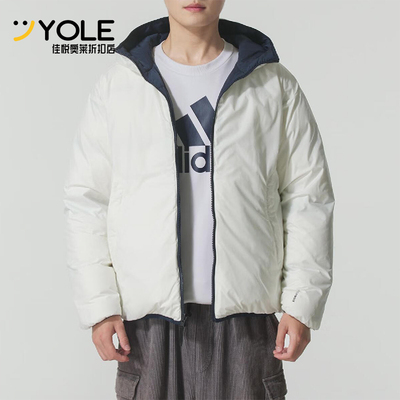 Adidas/阿迪达斯正品2025男士时尚双面穿保暖休闲羽绒服KC2491