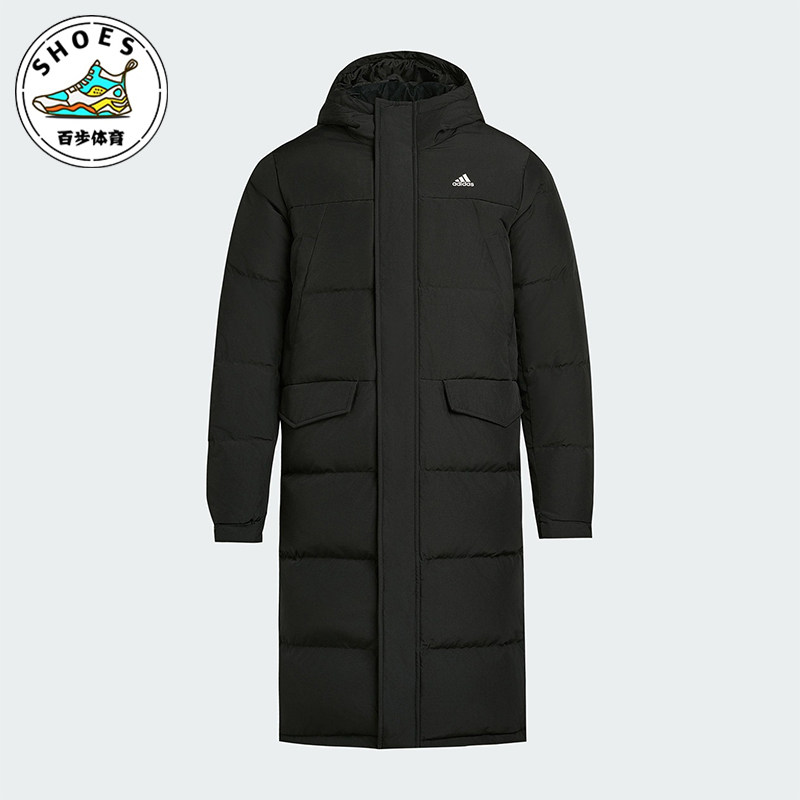 Adidas/阿迪达斯正品冬季男女连帽保暖长款运动休闲羽绒服KF6748