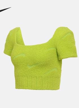 Nike/耐克正品26夏女士日常方领套头短款透气运动短袖HV2771-389