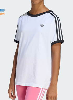 Adidas/阿迪达斯正品三叶草大童圆领运动休闲针织耐穿短袖KE0920