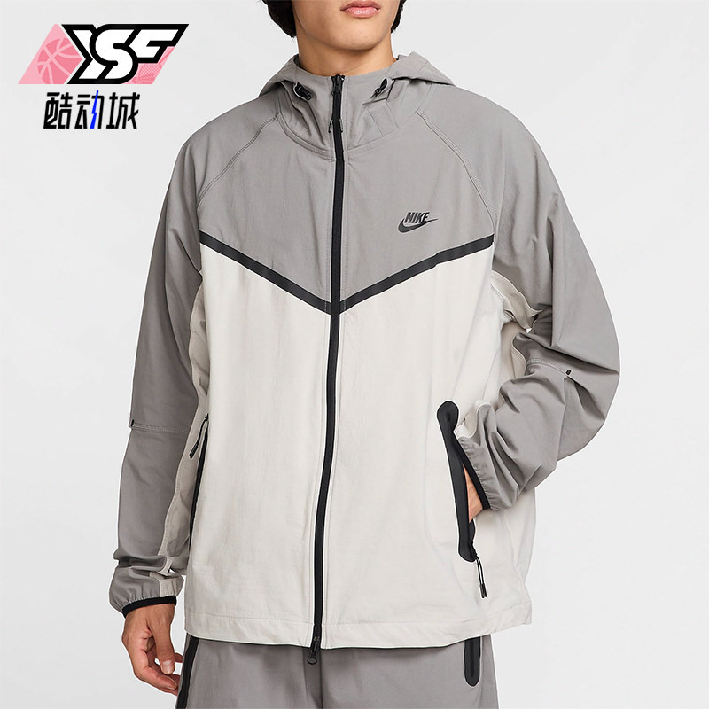Nike/耐克正品男士透气连帽拉链时尚长袖经典夹克外套HM7151-014