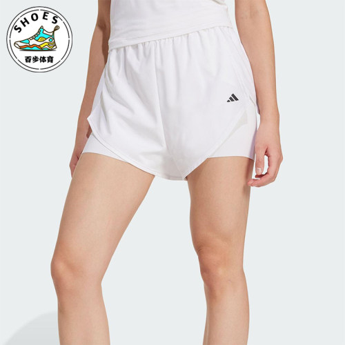 Adidas/阿迪达斯正品2025夏季款女士高腰经典运动训练短裤KB3141