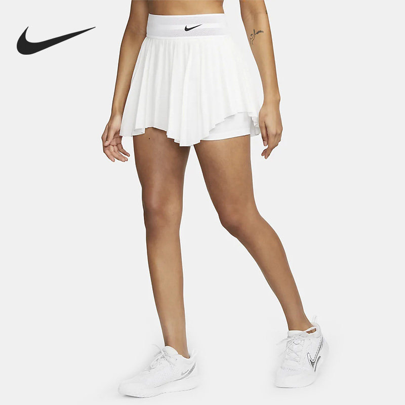Nike/耐克正品夏季女子网球透气拼接运动半身裙DV3043-100