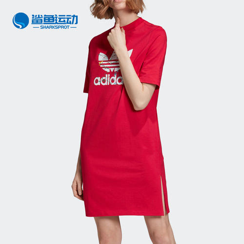 Adidas/阿迪达斯正品新款三叶草TEE DRESS 女子连衣裙 FL0040