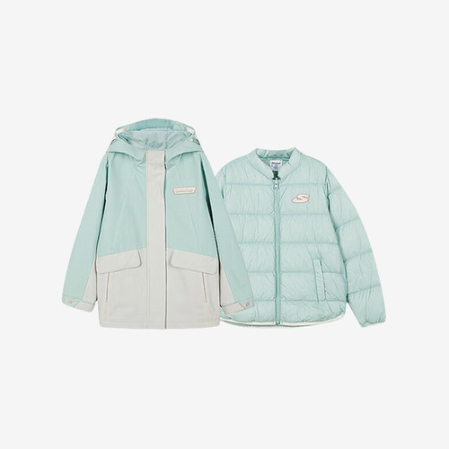斯凯奇正品女童防风羽绒服