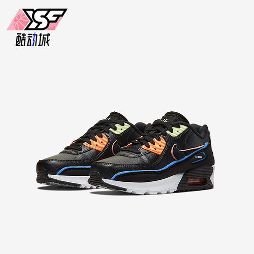 Nike/耐克正品AirMax90SE新款儿童黑色鞋跑步鞋CK4068-001