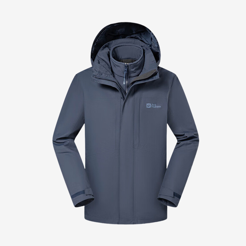 Jack wolfskin/狼爪正品连帽男士三合一夹克5122271-C0412