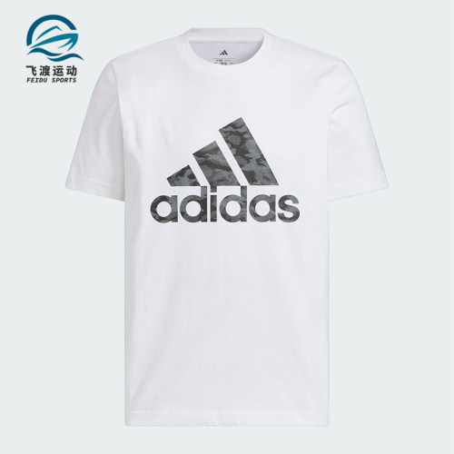 Adidas/阿迪达斯正品2025新款男士经典透气户外休闲短袖JZ9179