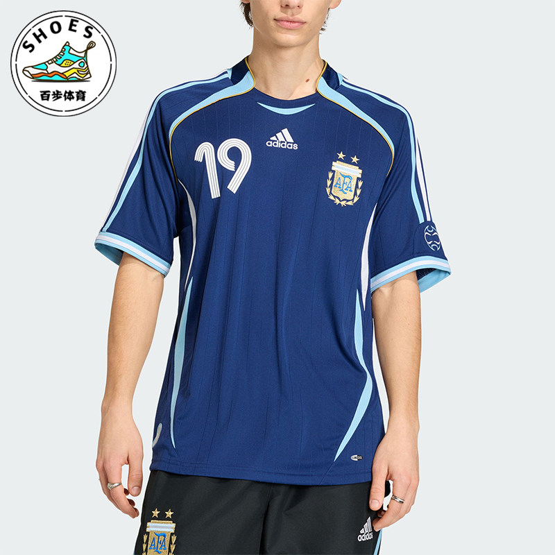 Adidas/阿迪达斯正品夏季男士透气复古足球球衣运动短袖T恤JN3709