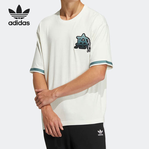 Adidas/阿迪达斯正品三叶草MC BADGE TEE 情侣运动短袖HS2016