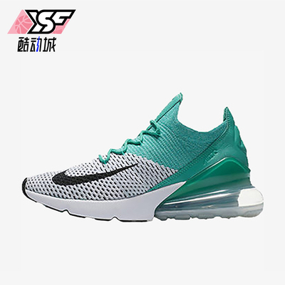 Nike/耐克正品AirMax270新款女绿黑色经典低帮鞋跑步鞋AH6803-300
