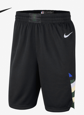 Nike/耐克正品x NBA 密尔沃基雄鹿队男款休闲短裤AT9929-010
