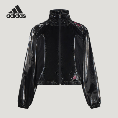Adidas/阿迪达斯正品2026女士休闲时尚简约拉链宽松外套KY5756