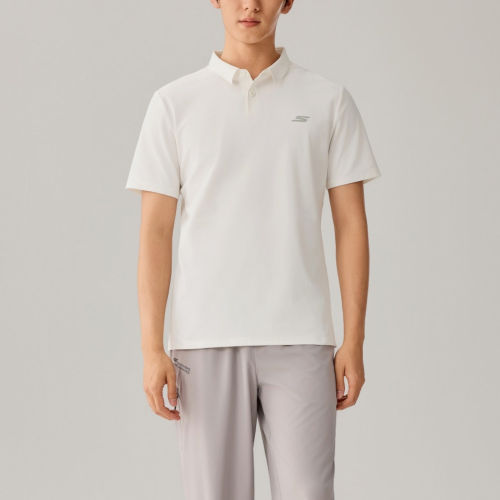 Skechers斯凯奇正品男舒适透气针织短袖翻领衫P226M008-0074