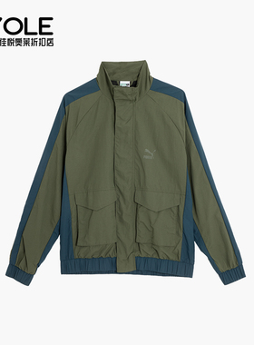 Puma/彪马正品春秋男士立领运动拼接经典宽松梭织外套620223-73