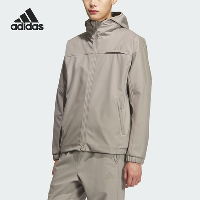 Adidas/阿迪达斯正品2025冬季款男士运动连帽耐穿休闲外套KQ8526