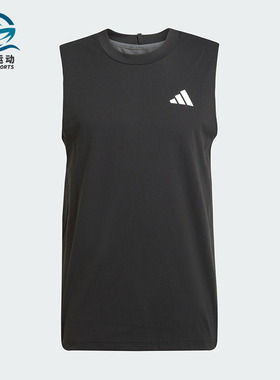 Adidas/阿迪达斯正品夏季TANK TOP男士休闲运动健身背心T恤JE5674