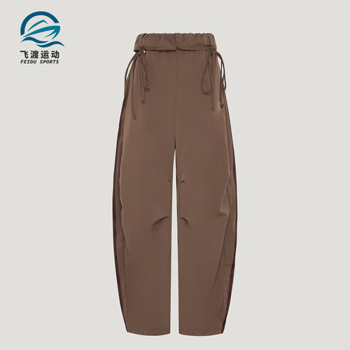 Adidas/阿迪达斯正品三叶草女士宽松系带中腰休闲长裤LD6430