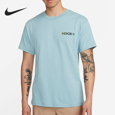 Nike/耐克正品新款男子LOGO背面印花运动休闲短袖DR7762-494